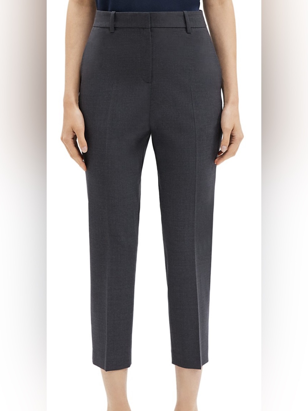 Theory 
Slim trousers 
TREECA 2
Color:Charcoal Melange
Tailor Wool
Size 12